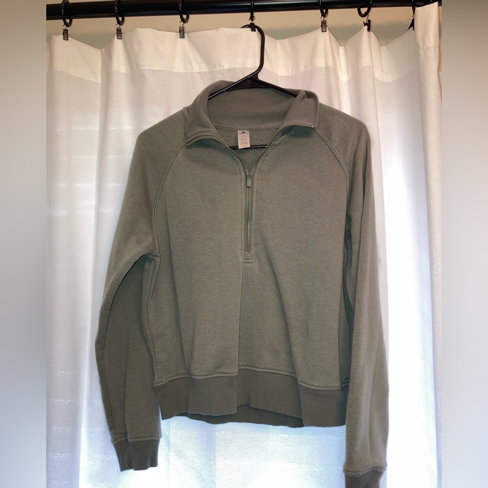 90 degree by reflex - size small - Olive Green Quarter Zip Pullover